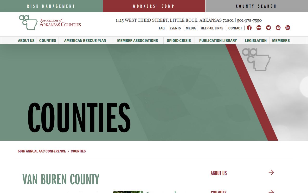 Association profile for Van Buren County court case records officials