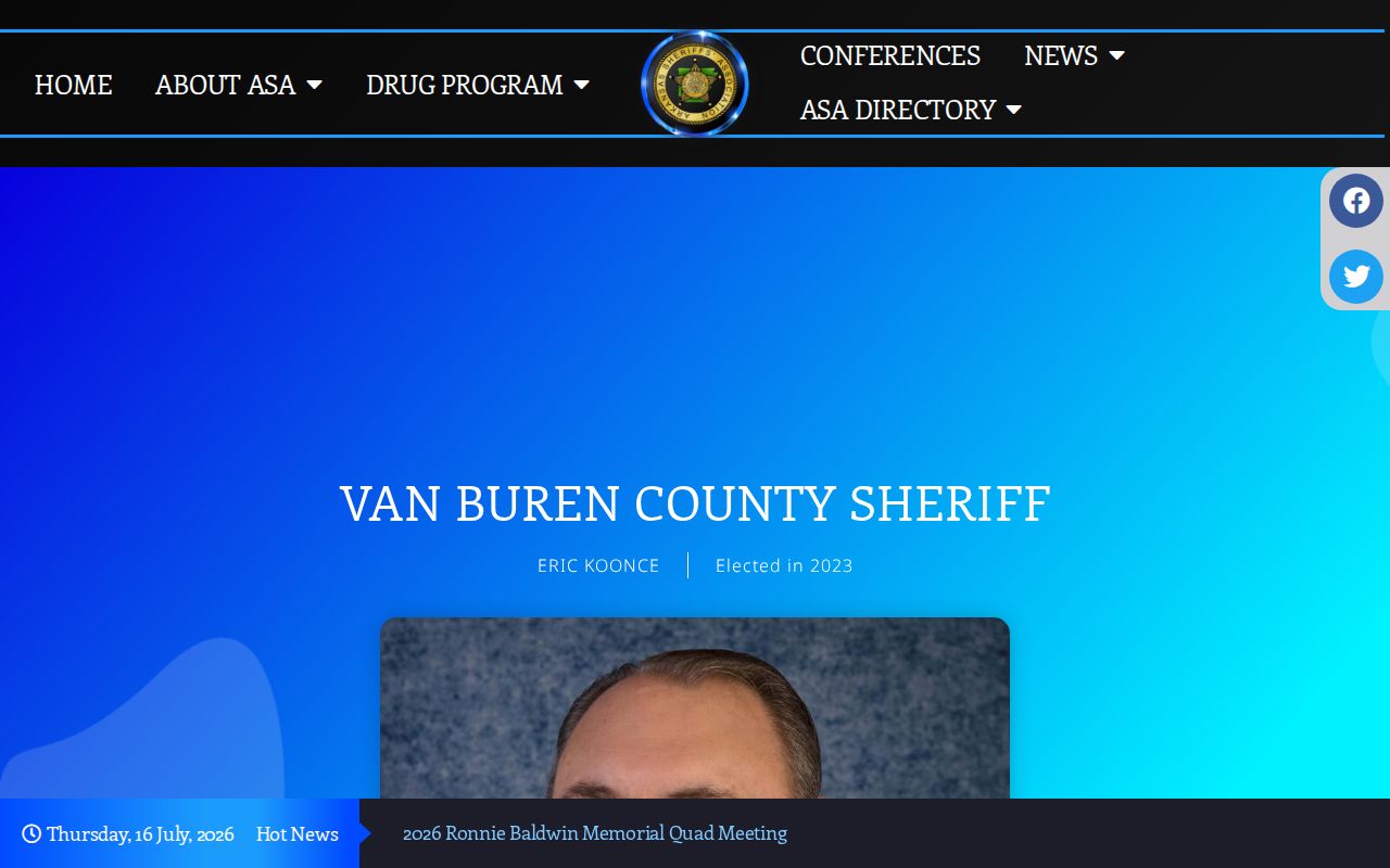 Van Buren County criminal records contact and sheriff detention profile