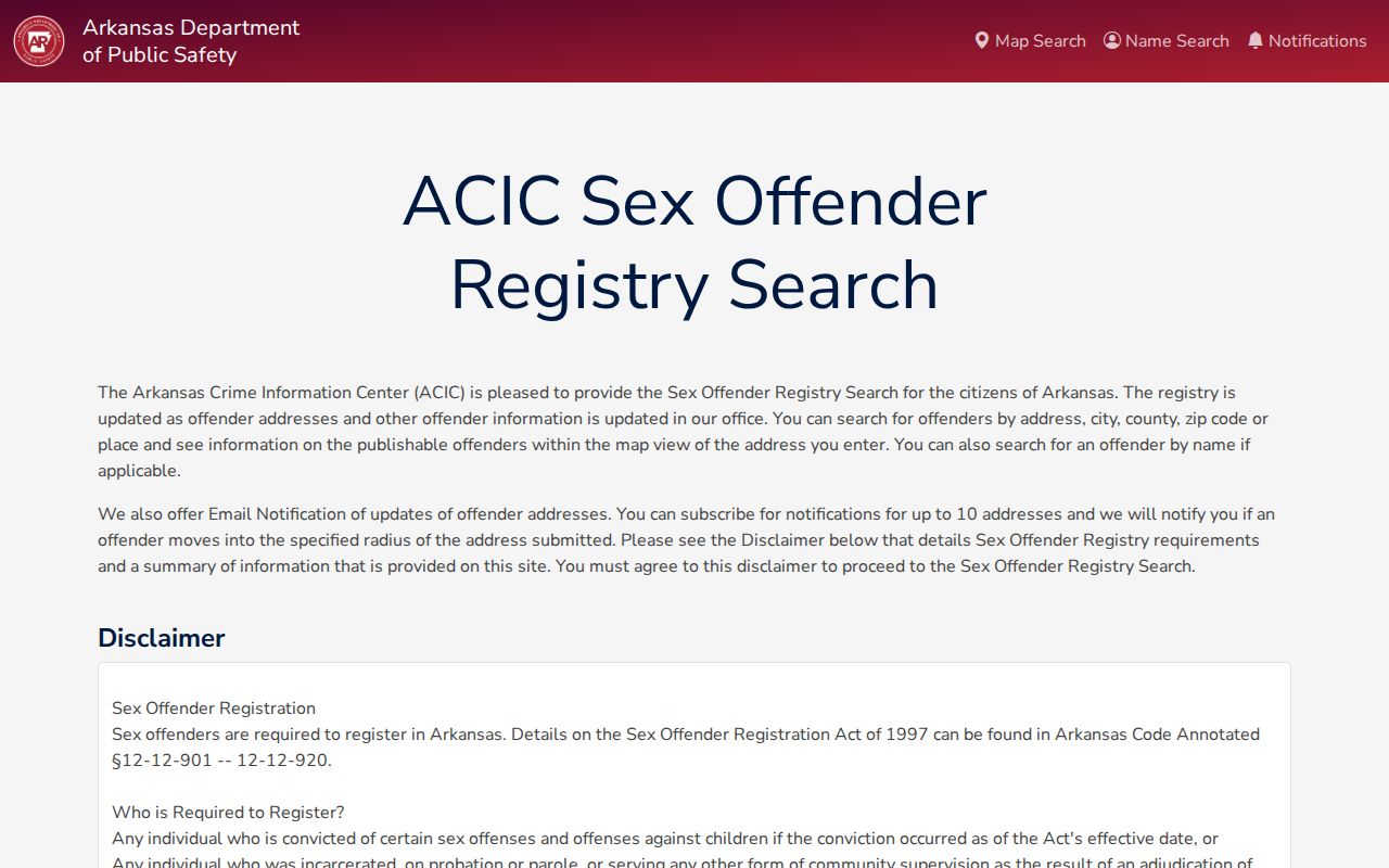 Van Buren County criminal history and Arkansas sex offender registry search